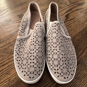 Joie Huxley Laser-Cut Suede Sneakers, Dove